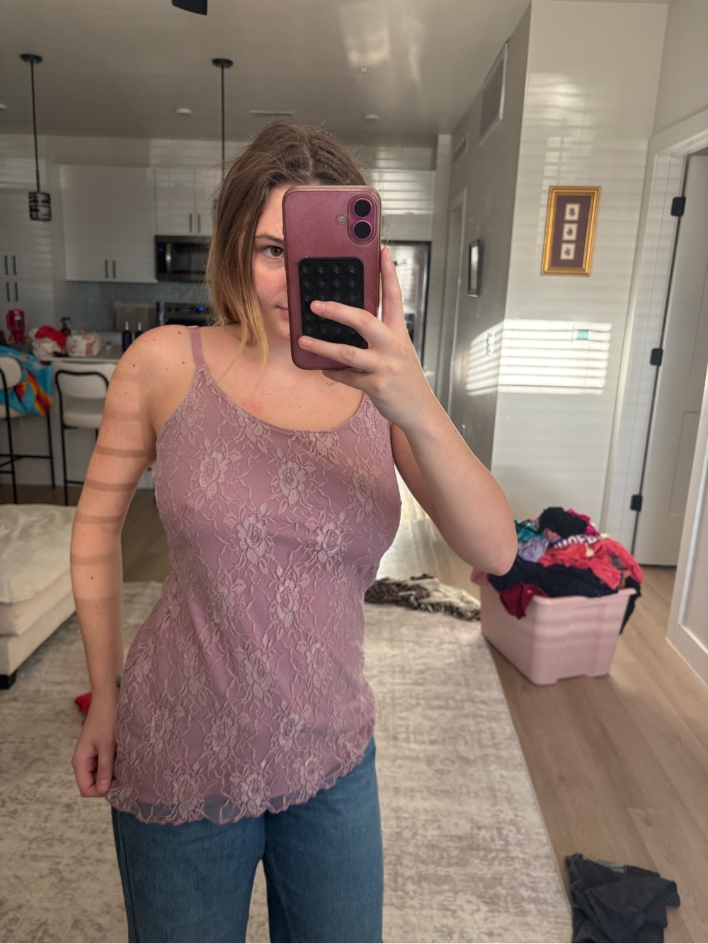 Maurices Dusty Mauve Lace Camisole